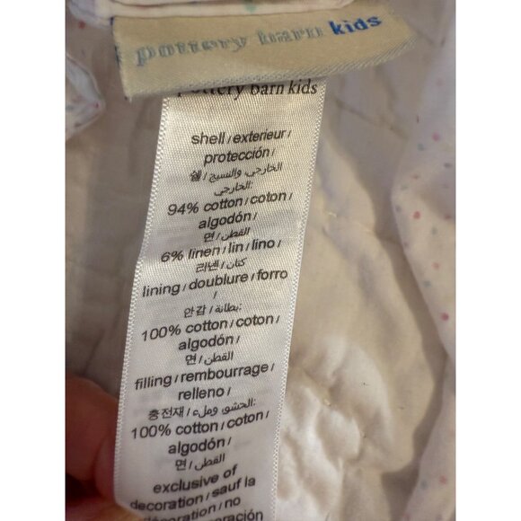 Pottery Barn Kids Quilted patchwork Cotton Square pillow padded sham 23x26 read - Picture 6 of 14